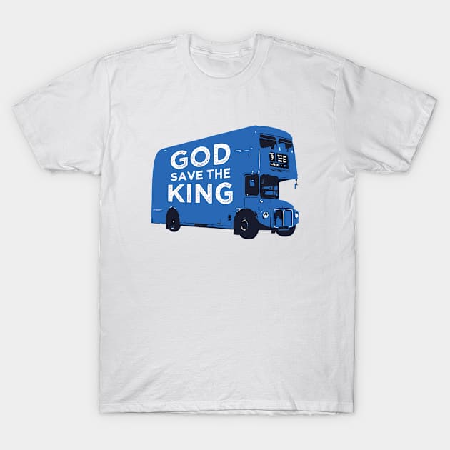 God save the King on a London bus T-Shirt by TompasCreations